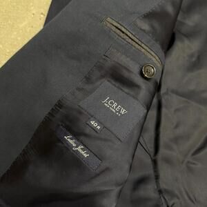 J.Crew Ludlow Sport Coat Blazer 40R Navy Italian Tollegno Cotton Linen *MINT